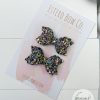 2.5” Black Cauldron Glitter Hair Bow - Image 3