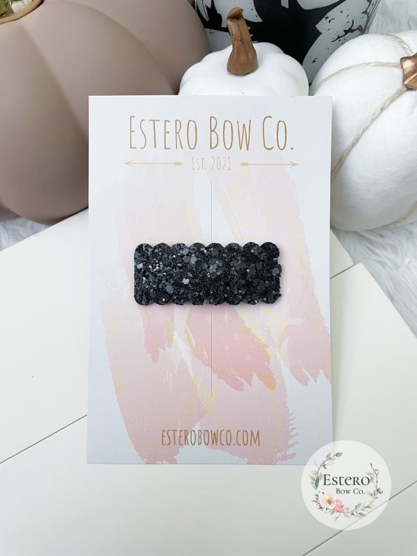Black Glitter Snap Clip - Image 2
