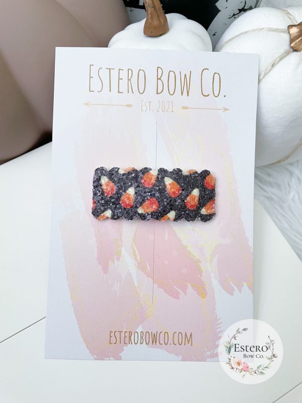 Candy Corn Glitter Snap Clip