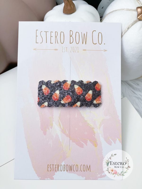Candy Corn Glitter Snap Clip - Image 2
