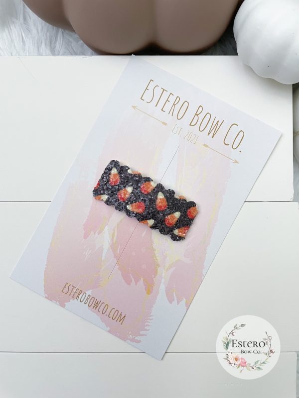 Candy Corn Glitter Snap Clip - Image 3