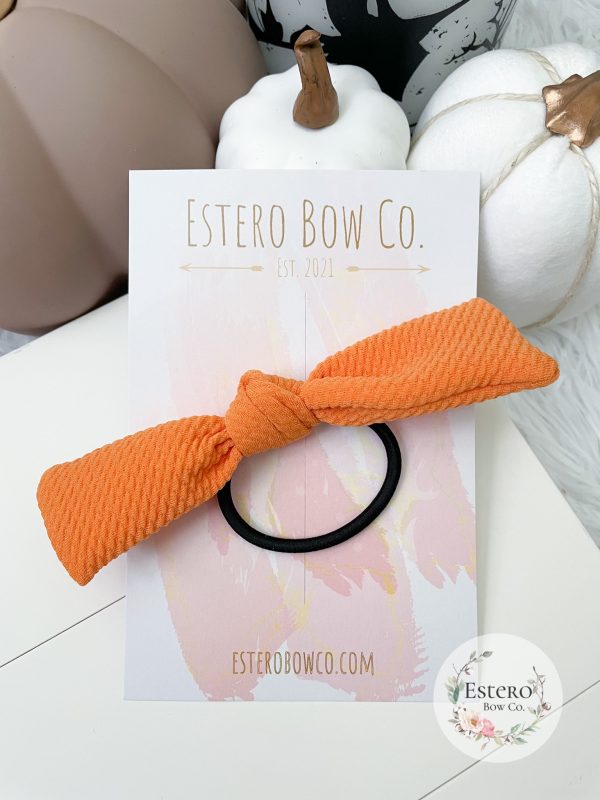 Orange Knotted Hair Tie