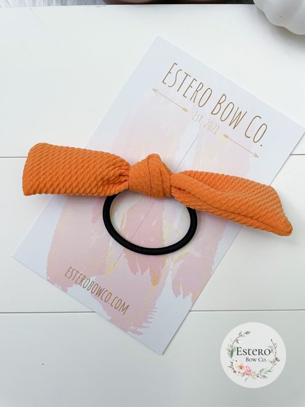 Orange Knotted Hair Tie - Image 2