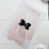 1.72” Embossed Black Vegan Leather Hair Bow - Image 3