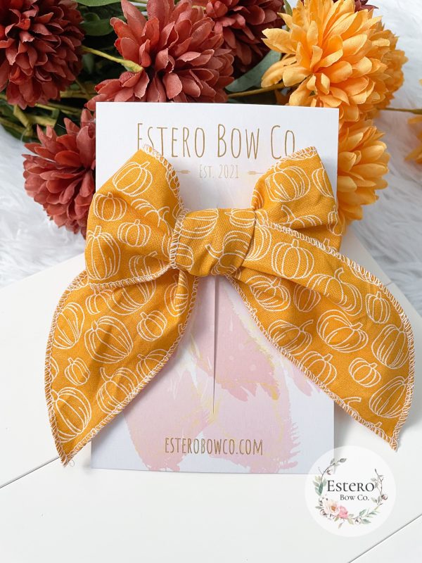 Fall Pumpkins Fable Bow