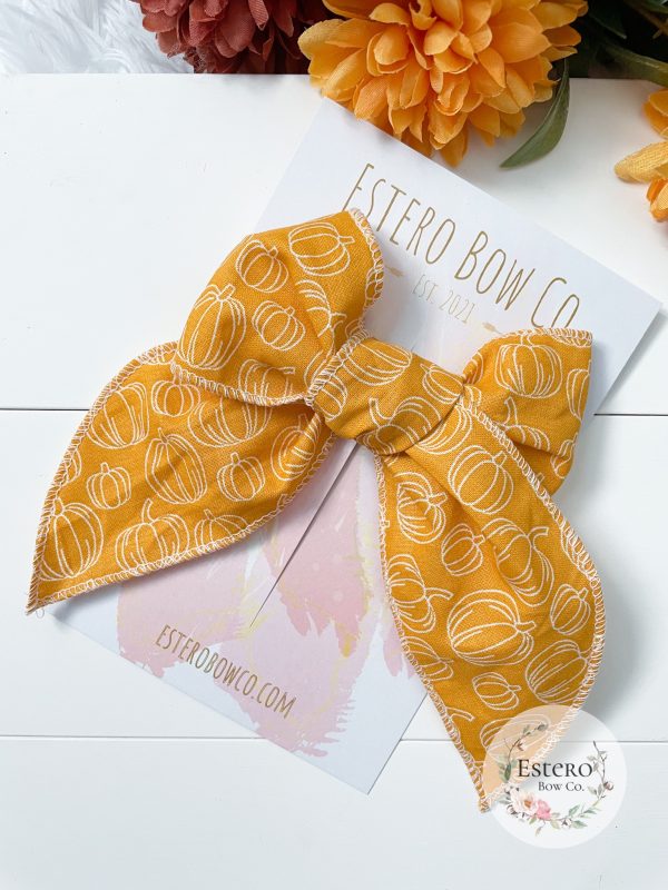 Fall Pumpkins Fable Bow - Image 2