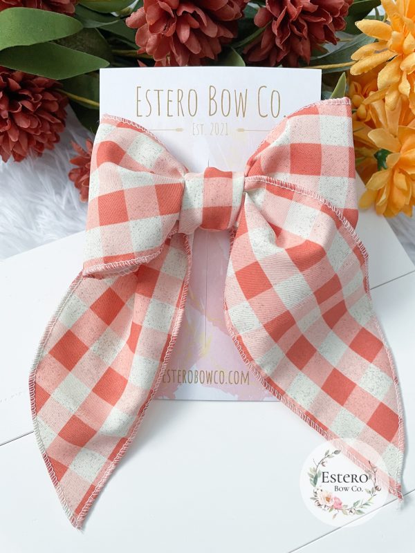 Pumpkin Spice Plaid XL Fable Bow