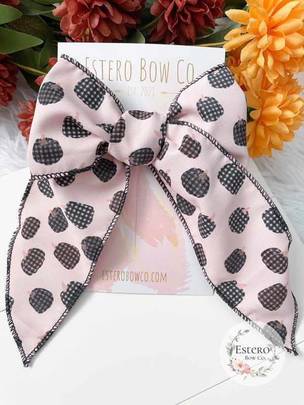 Plaid Pumpkins XL Fable Bow