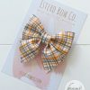 3.5” Neutral Plaid Sailor Bow - Image 2