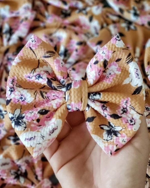 5.5" Blossoming Fall Floral Hair Bow | Dainty Delights Creations