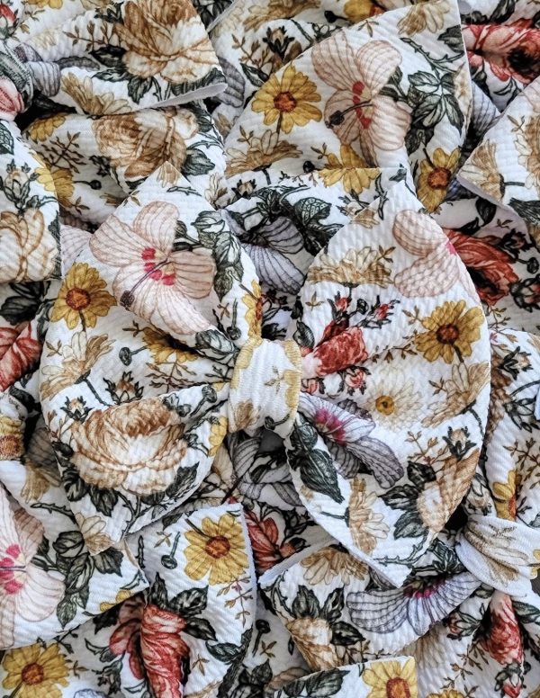 5.5" Hazelblooms Bullet Fabric Hair Bow | Dainty Delights Creations - Image 2