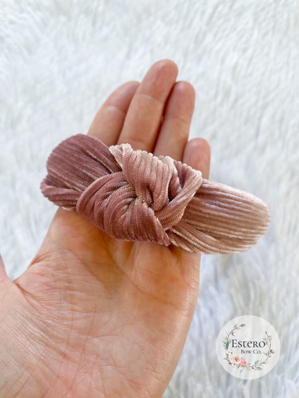 Mauve Corduroy One Size Headband - Image 3