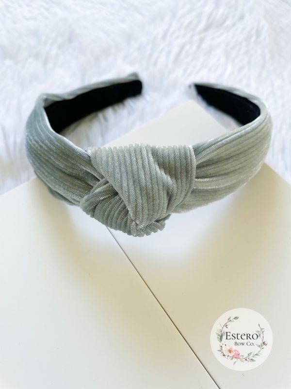 Sage Corduroy One Size Headband