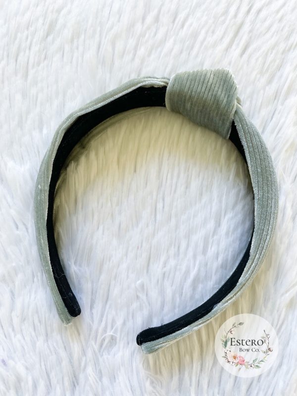 Sage Corduroy One Size Headband - Image 2
