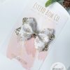 3.5” Glittering Snowflakes Hair Bow - Image 2