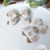 2.5” Glittering Snowflakes Hair Bow - Image 2