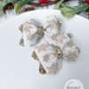 2.5” Glittering Snowflakes Hair Bow