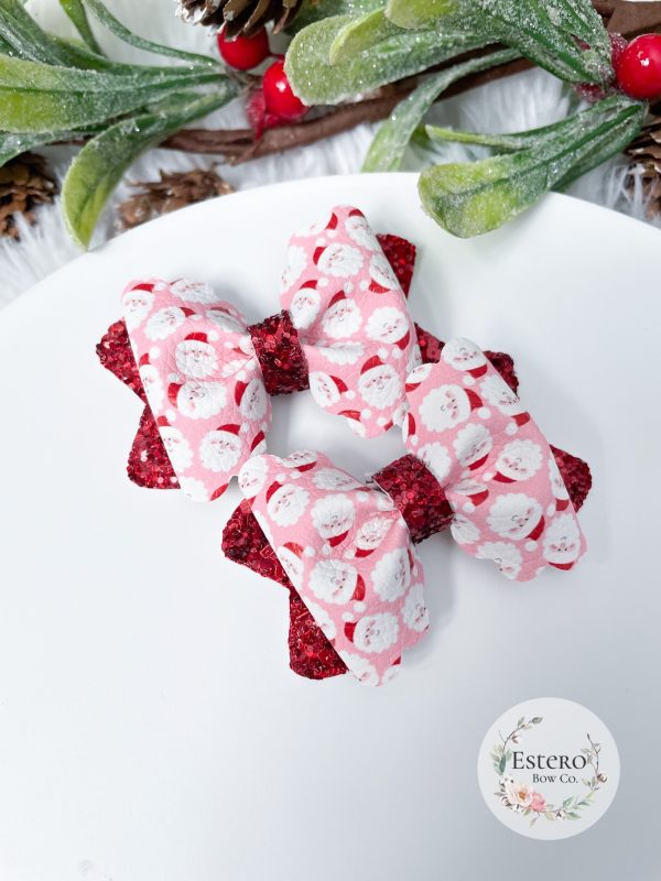 2.5” Santa Hair Bow - Image 2