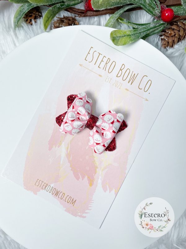 2.5” Santa Hair Bow - Image 3