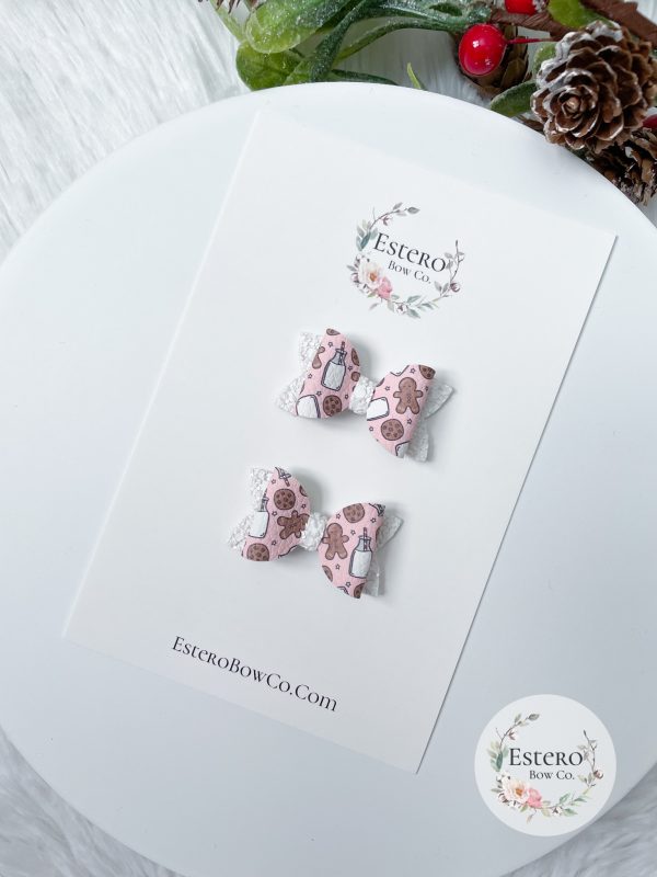 1.72” Milk and Cookies Hair Bow - Image 2