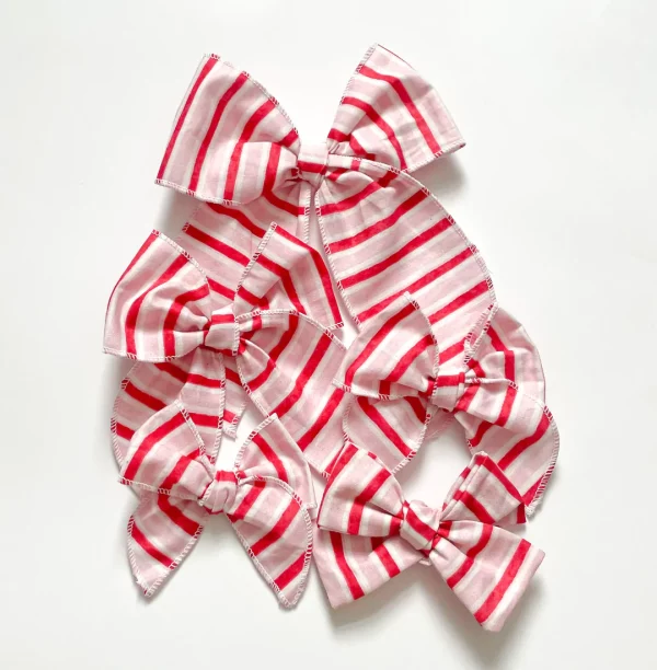 The Valentines Stripes Bow - PREORDER