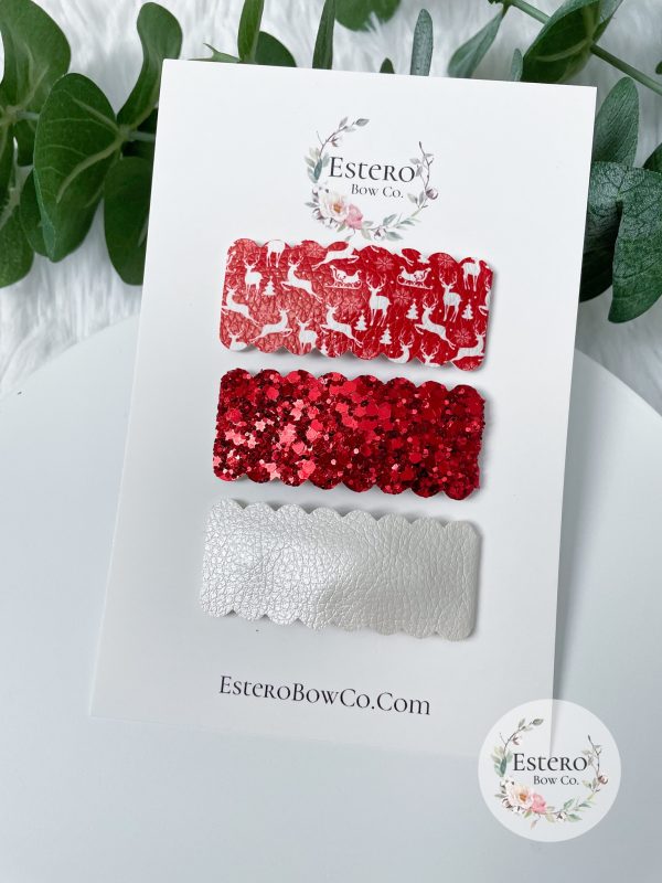 Reindeer Sleigh Snap Clip Set