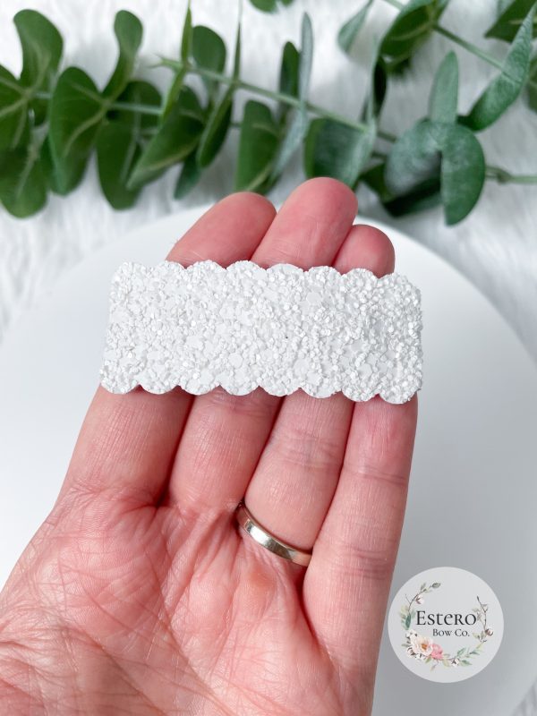 White Glitter Snap Clip - Image 2