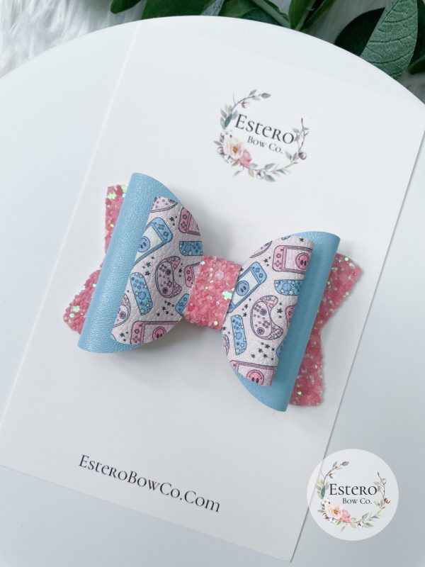 3.5” Video Gamer Hair Bow - Image 3
