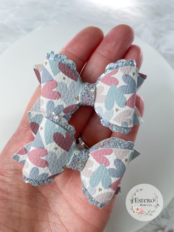 2.5” Boho Hearts Hair Bow