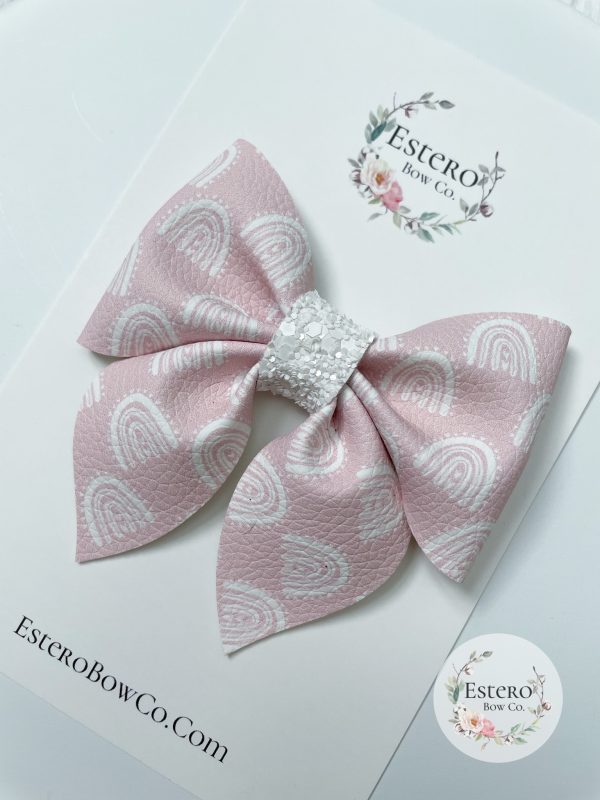 3.5” Neutral Rainbows Sailor Bow - Image 3