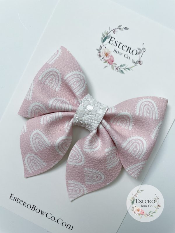 3.5” Neutral Rainbows Sailor Bow