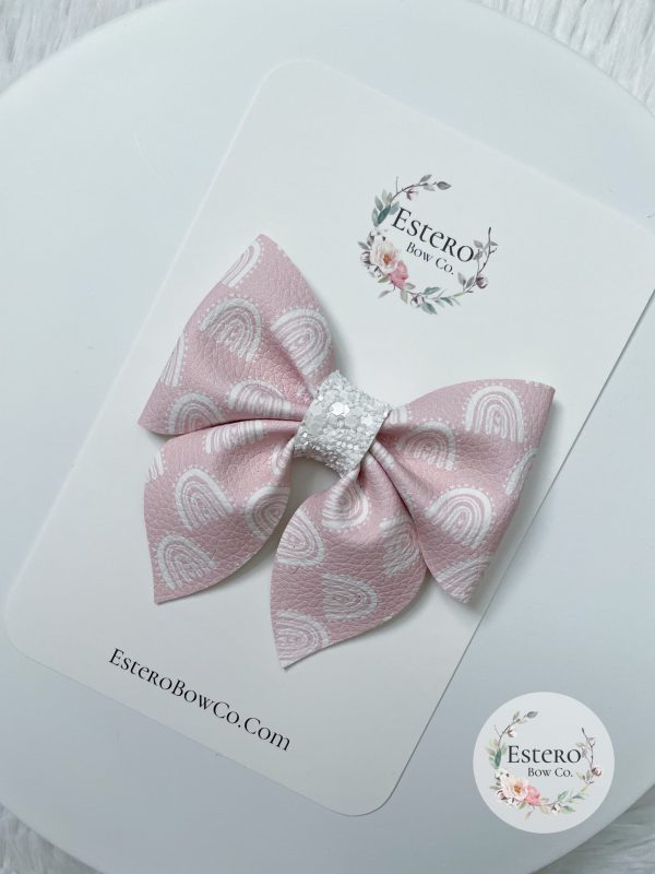 3.5” Neutral Rainbows Sailor Bow - Image 2