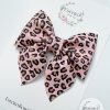 3.5” Blush Gold Leopard Sailor Bow