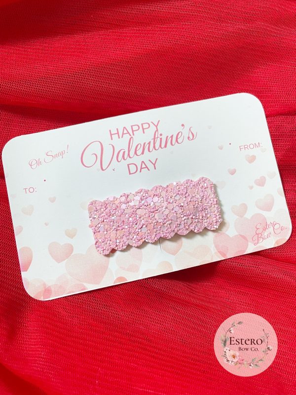 Perfectly Pink Sparkle Glitter Snap Clip