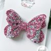 3.5” Floral Sketch Butterfly Hair Bow - Image 2