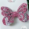 3.5” Floral Sketch Butterfly Hair Bow - Image 3