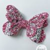 3.5” Floral Sketch Butterfly Hair Bow - Image 4