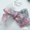 Embroidered Floral Tulle Hair Bow - Image 5