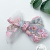 Embroidered Floral Tulle Hair Bow - Image 4