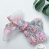 Embroidered Floral Tulle Hair Bow - Image 2