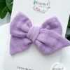 Lavender Gauze Hair Bow