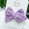 Lavender Gauze Hair Bow - Image 2