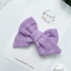 Lavender Gauze Hair Bow - Image 4