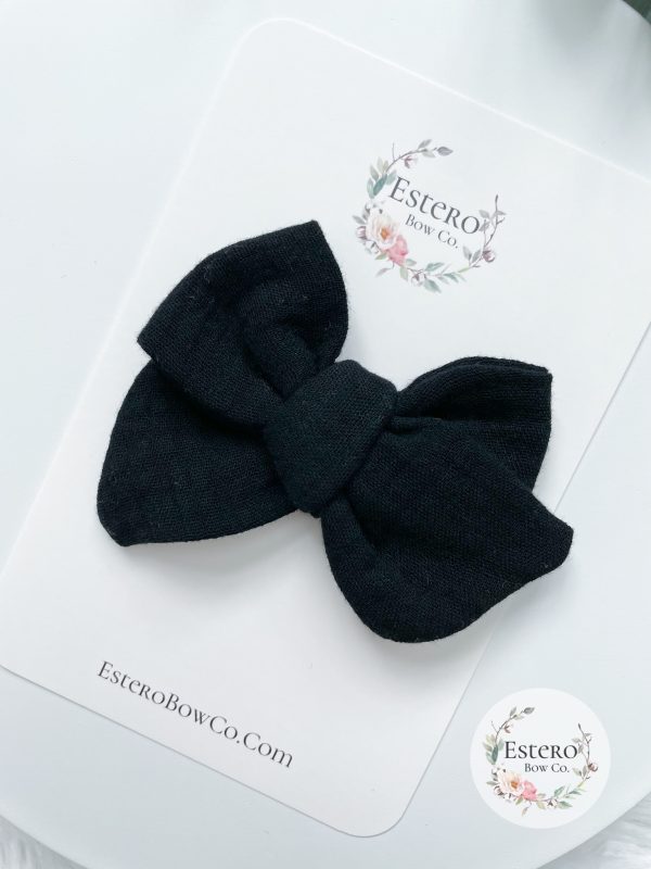 Black Gauze Hair Bow