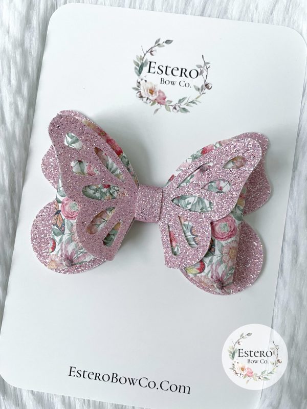 3.5” Butterfly Meadow Hair Bow - Image 4