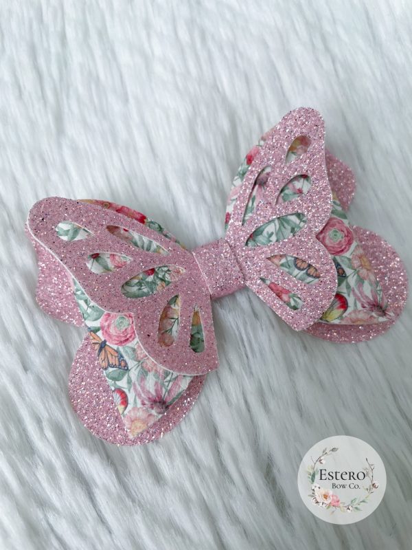 3.5” Butterfly Meadow Hair Bow - Image 3