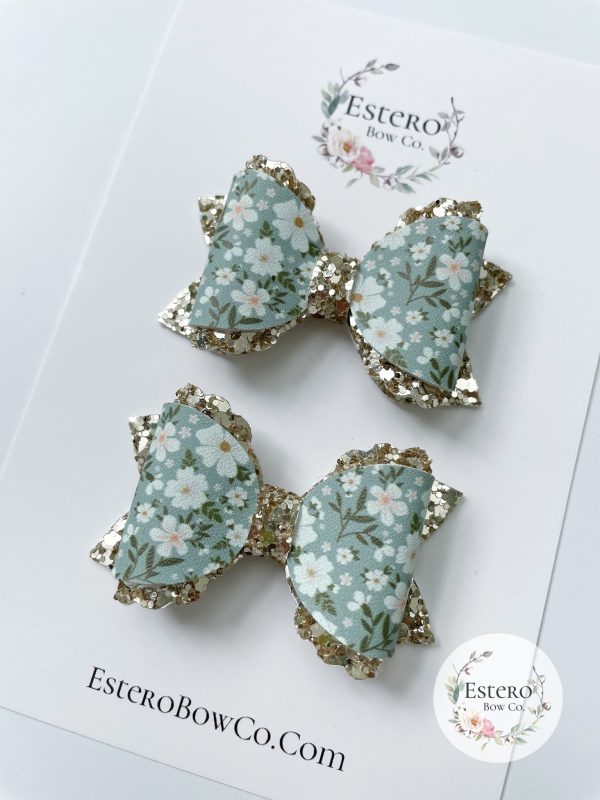 2.5” The Bridget Floral Hair Bow - Image 4