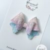 3" Unicorn Ombre Glitter Lace Hair Bow - Image 2