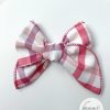 The Valentine's Plaid Mini Fable Bow - Image 3