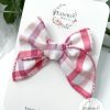 The Valentine's Plaid Mini Fable Bow